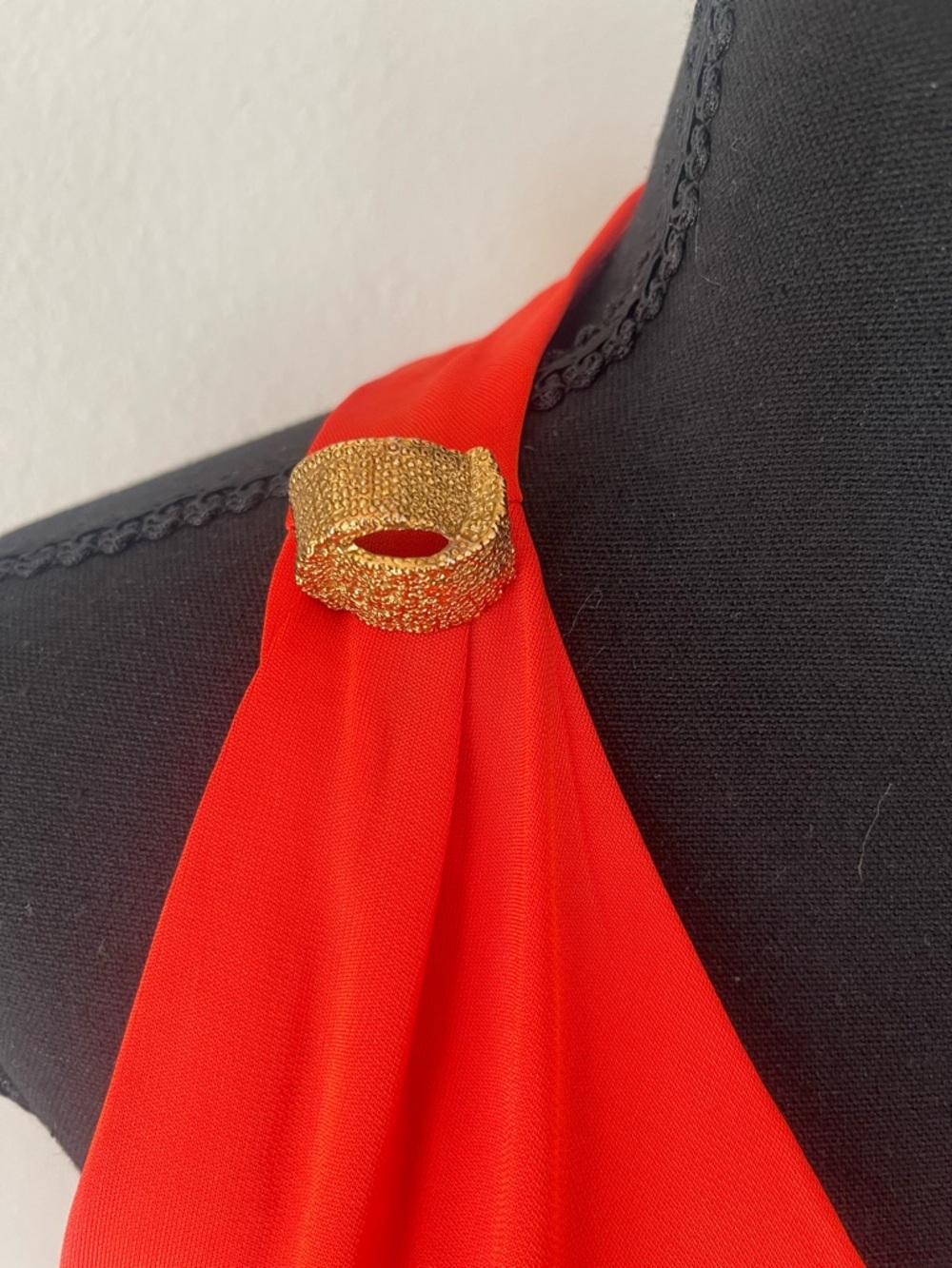 Vintage 90’s Red & Gold Party Dress - Picture 3 of 6
